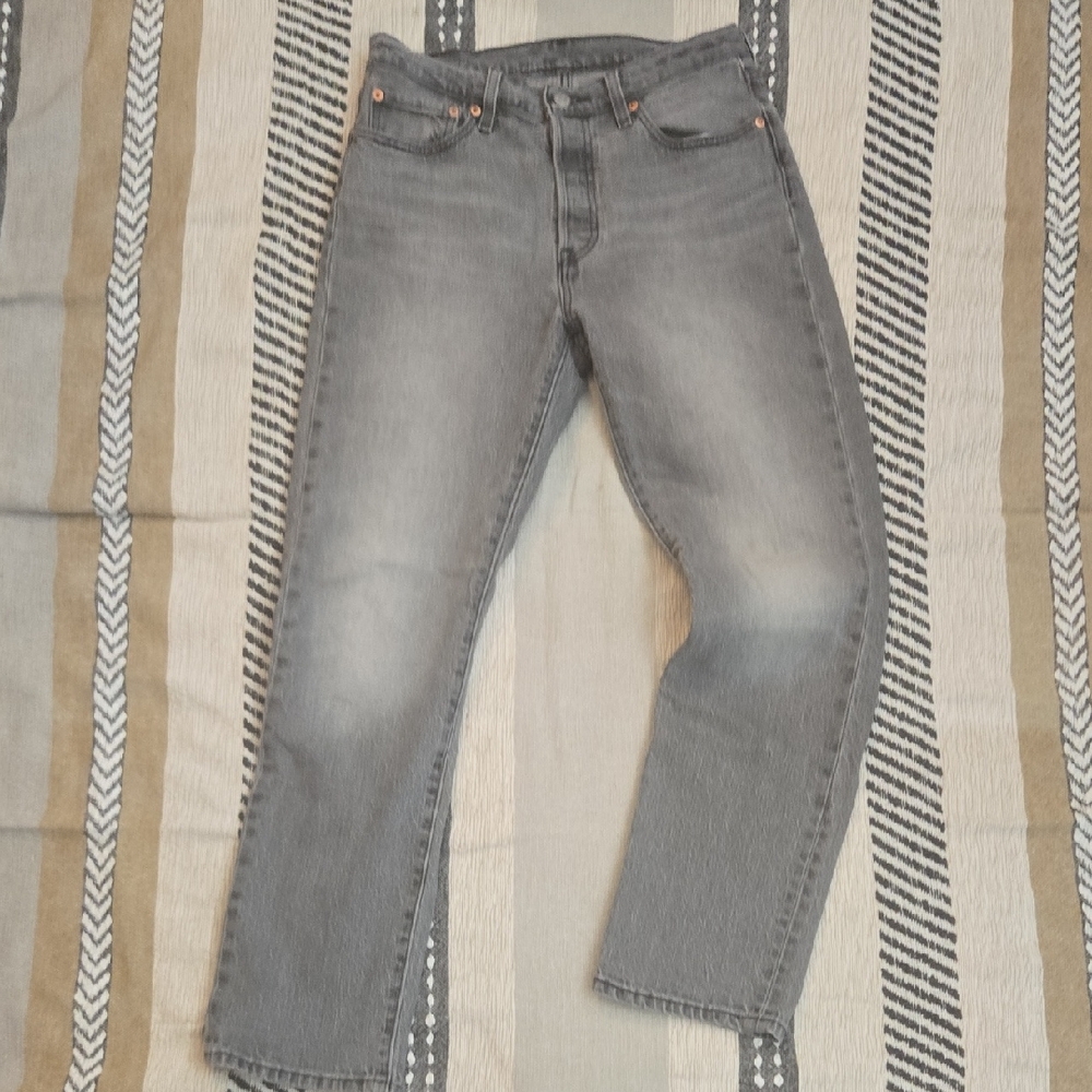 Levi's Womens 501 Button Fly Jeans Gray. W29 X L30